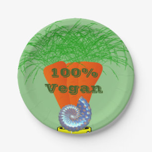 Prato De Papel Chapas de Papel, 100% Cenouras De Vegan