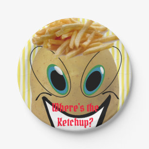 Prato De Papel Chapas De Papel, Batata, Fritas De Frita Amarela