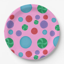 Chapas de papel colorido para celebração de Bolinh