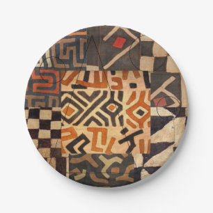 Prato De Papel chapas de papel com uma dica de áfrica