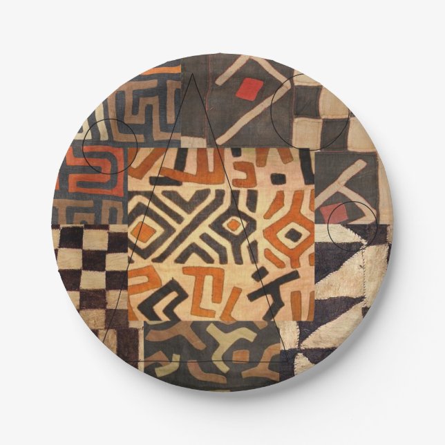 Prato De Papel chapas de papel com uma dica de áfrica (Frente)