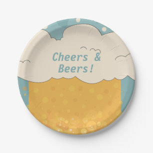 Prato De Papel Chapas de Papel de Aniversário da Cerveja Engraçad