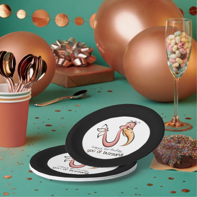 Prato De Papel Chapas de papel de aniversário do velho Buzzard (Múltiplo)