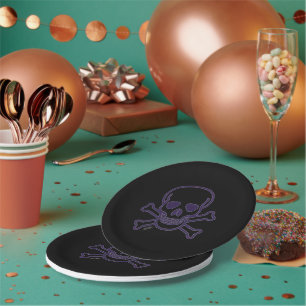 Prato De Papel Chapas de papel de crânio para fantasmas