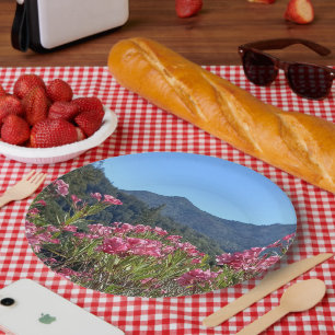 Prato De Papel Chapas de Papel e Bolinhos Mt Tamalpais Flores Ros