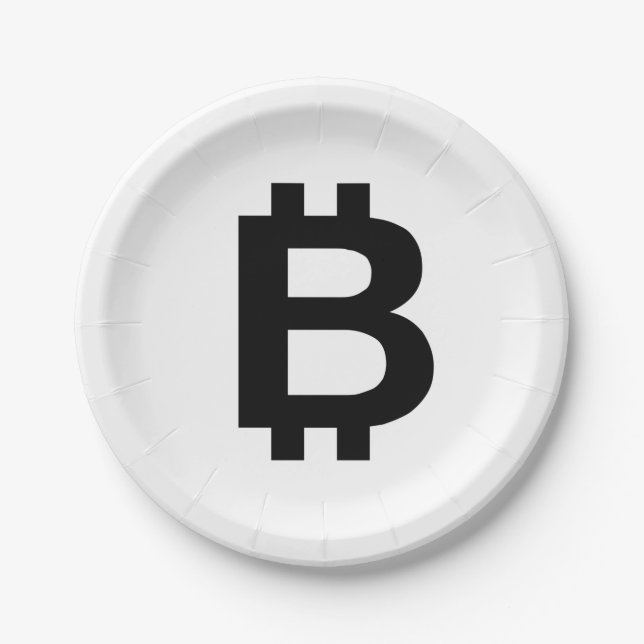 Prato De Papel Chapas de papel em negrito Bitmoney B (Frente)