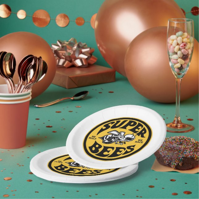 Prato De Papel Chapas de Papel Engraçadas de Super Abelhas (Múltiplo)