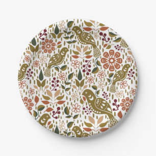 Prato De Papel Chapas de Papel Folk Folk Fall Party