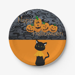 Prato De Papel Chapas de papel no Halloween