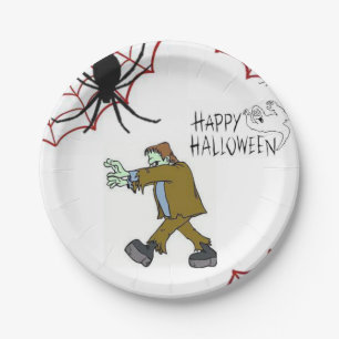 Prato De Papel Chapas de papel no Halloween