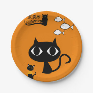 Prato De Papel Chapas de papel no Halloween