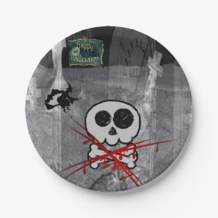 Prato De Papel Chapas de papel no Halloween