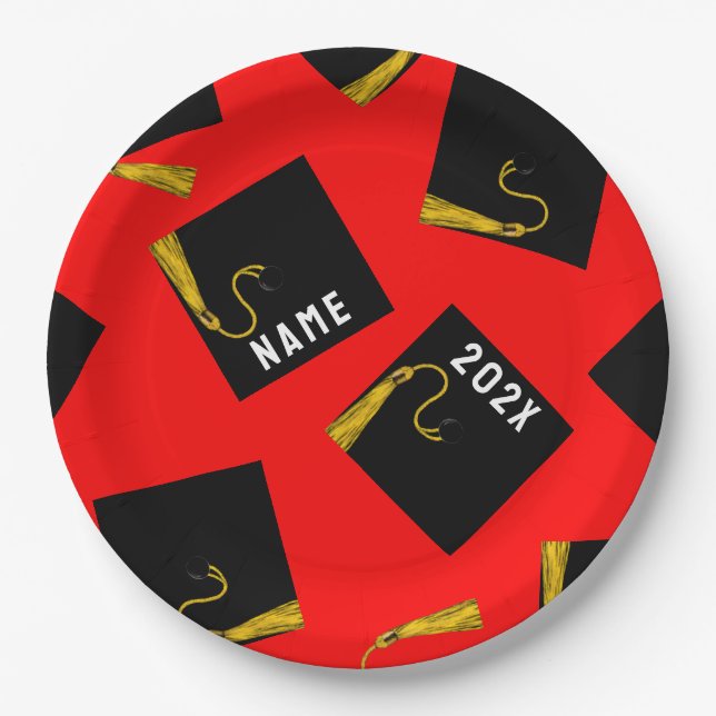 Prato De Papel Chapas de Papel para Graduação 2025 (Frente)