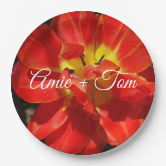 Prato De Papel Chapas de Papel Personalizadas de Casamento de Tul