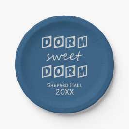 Prato De Papel Chapas de papel personalizadas do Dorm Sweet Dorm