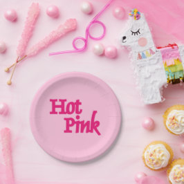 Prato De Papel Chapas de papel rosa a quente