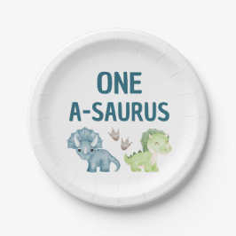 Prato De Papel Chapas de primeiro aniversario de Um Surus