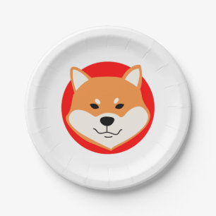 Prato De Papel Chapas originais de papel Shiba Inu