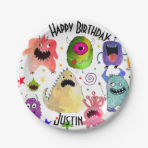 Chapas personalizadas de papel de monstro