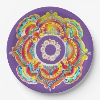 Prato De Papel Chapas tradicionais de decoração folclórica ucrâni