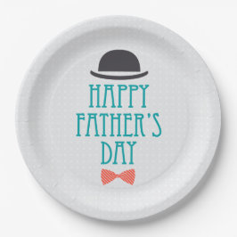 Prato De Papel Chapéu feliz do dia dos pais & placa de papel do