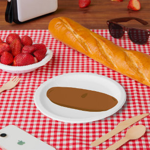 Prato De Papel Chapéu Francês Brown Beret Minimalista