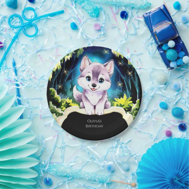 Prato De Papel Charming Boho Woodland Wolf Birthday (Festa)
