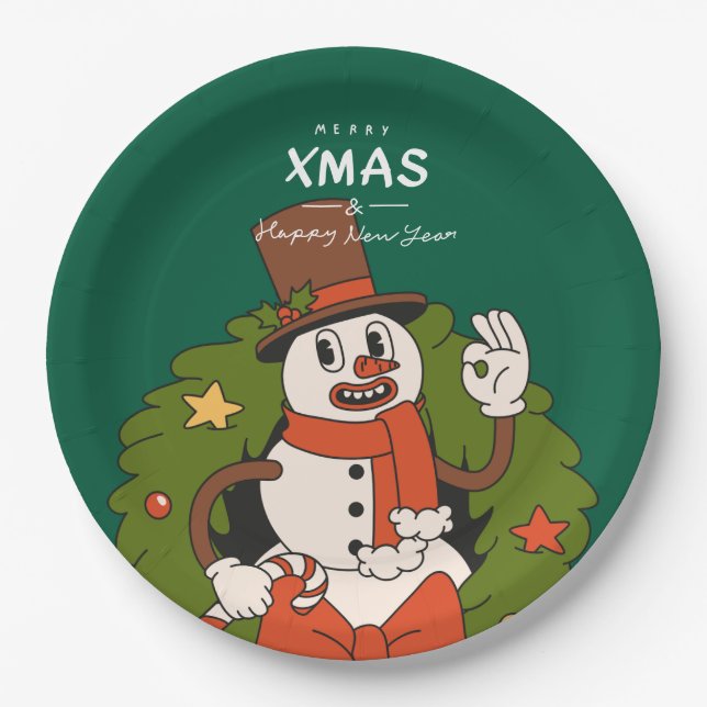 Prato De Papel Chavões de Natal (Frente)