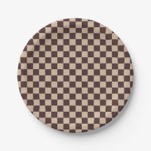 Checkerboard de café castanho