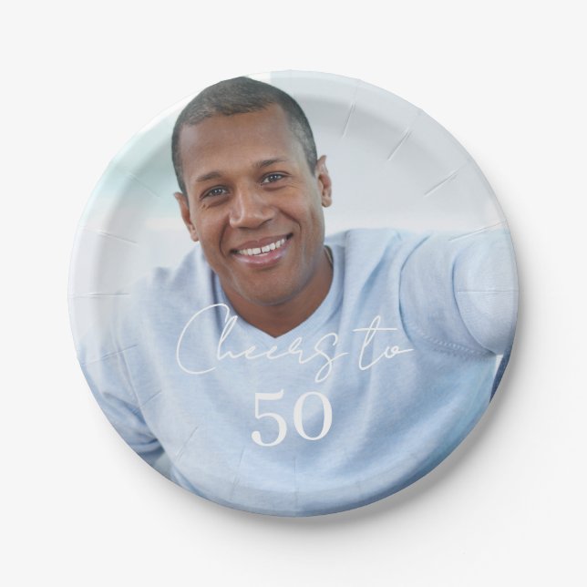 Prato De Papel Cheers photo birthday party (Frente)