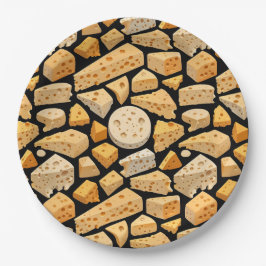 Prato De Papel Cheese Pieces With Natural Holes Cute Pattern 