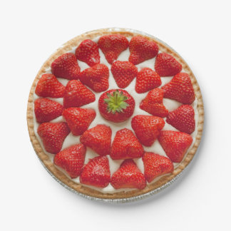 Prato de Papel Cheesecake de Morango