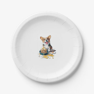 Prato De Papel Chef Corgi � Cachorro Divertido de Cozinha