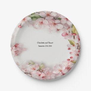 Prato De Papel Cherry Blossom