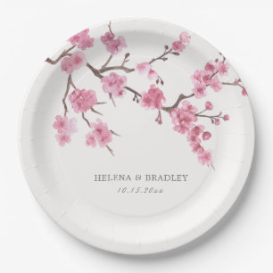Prato De Papel Cherry Blossom Bloom