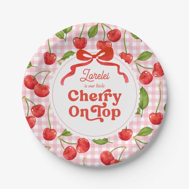 Prato De Papel Cherry Personalizado nas melhores prateleiras de a (Frente)