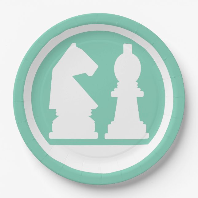 Prato De Papel ChESS - placas de papel a cores personalizadas (Frente)