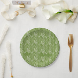 Prato De Papel Chevron, Herringbone Pattere, Forest Green