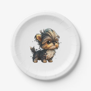 Prato De Papel Chibi Yorkshire Terrier