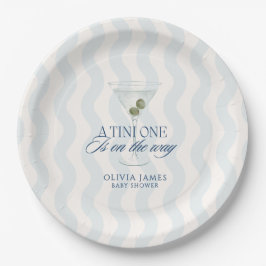 Prato De Papel Chic a tini um menino chá de bebê