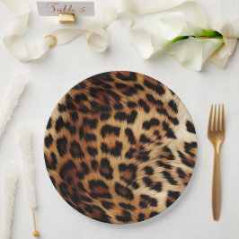 Prato De Papel Chic Brown Cream Leopardo