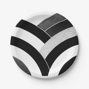 Prato De Papel chic sofisticado moderno chevrons