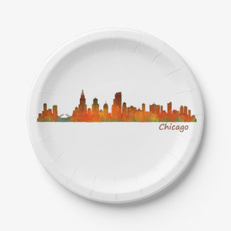 Prato De Papel chicago Illinois US city skyline v01