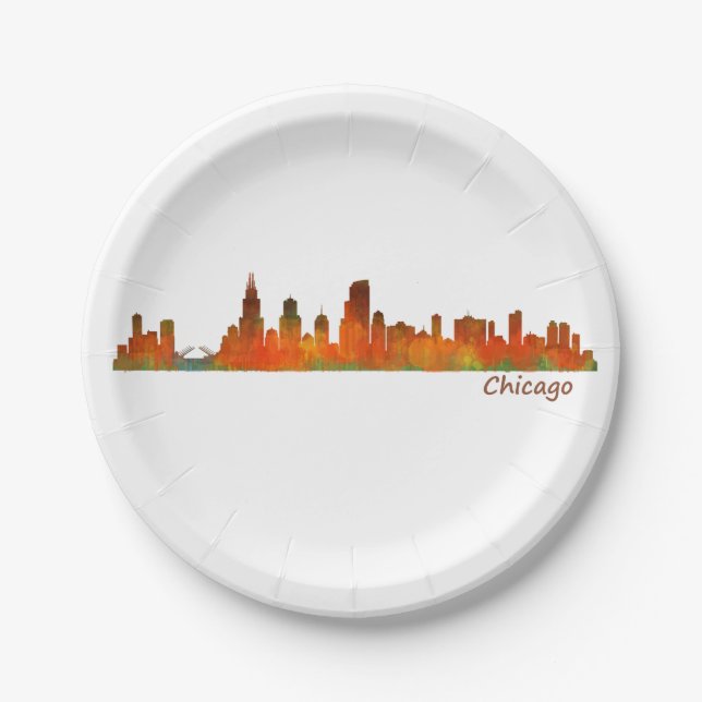 Prato De Papel chicago Illinois US city skyline v01 (Frente)