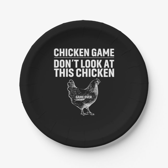 Prato De Papel Chicken Art Chicken Game (Frente)