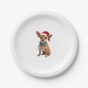 Prato De Papel Chihuahua Papais noeis de Natal Feio Cachorro Feio