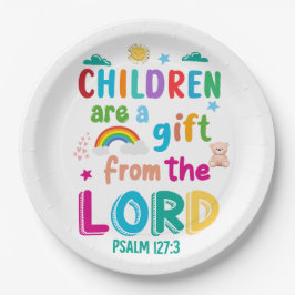 Prato De Papel "Children Are a Gift from the Lord"