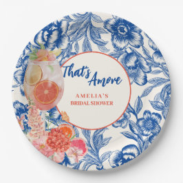 Prato De Papel Chinoiserie azul floral Thats Amore Chá de Noiva 