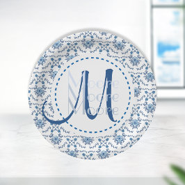 Prato De Papel Chinoiserie Delft Blue ・ Personalizado