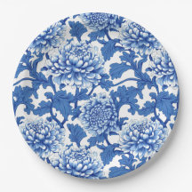 Chinoiserie Floral Azul e Branca